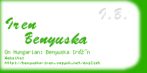 iren benyuska business card